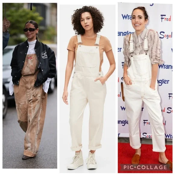 Universal Thread Off White Denim Overalls Women’s Size 10 - Picture 10 of 10